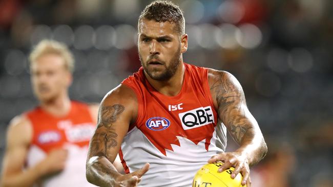 Lance Franklin in action during the JLT Series. Picture: Getty Images