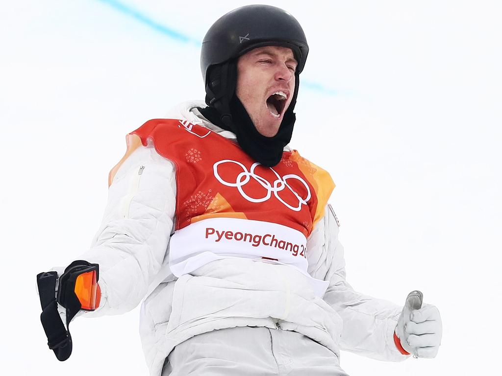 Shaun White celebrates after his winning run during the halfpipe final at the PyeongChang 2018 Winter Olympics. The masterclass delivered his third Olympic gold medal. Picture: Cameron Spencer/Getty Images