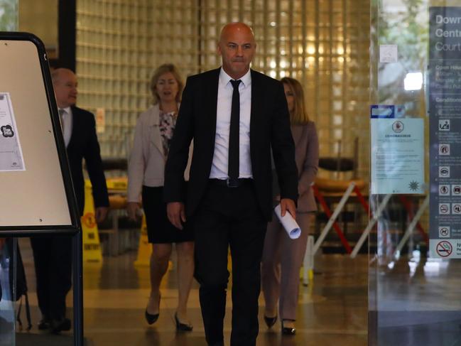 Gary Jubelin leaves court this week after being convicted for illegally recording conversations. Picture: AAP