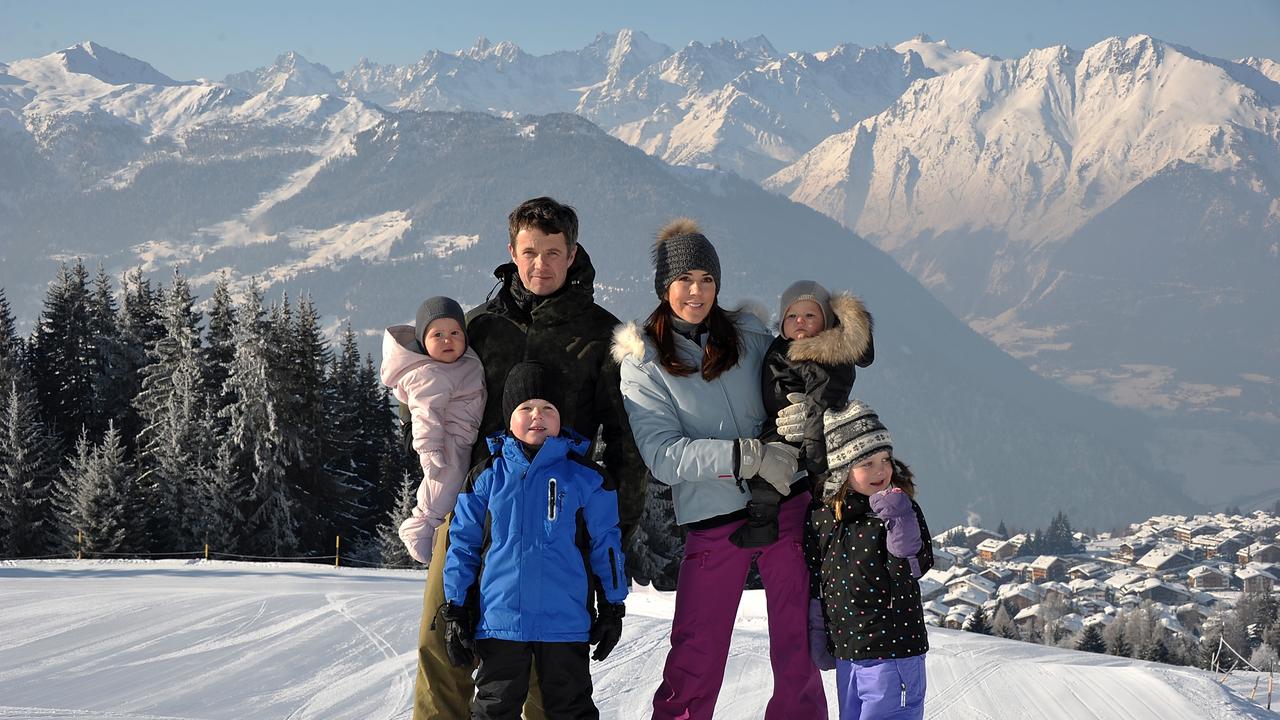 The family in Verbier, Switzerland, in 2012. Photo: The Image Gate/Getty Images