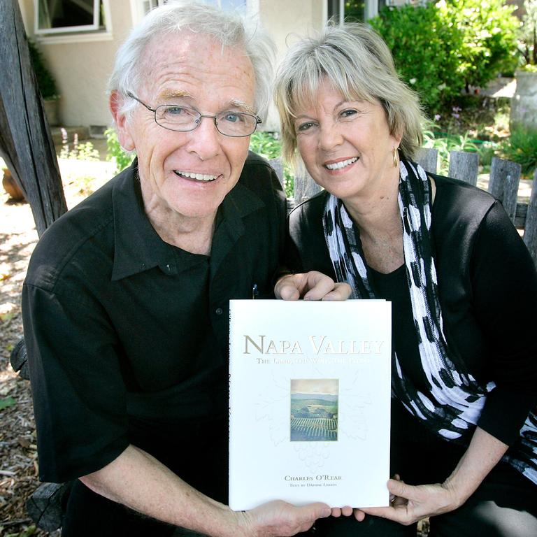 Charles O'Rear (left) with his wife Daphne Larkin (right). Picture: Napa Valley Register/ZUMAPRESS.com