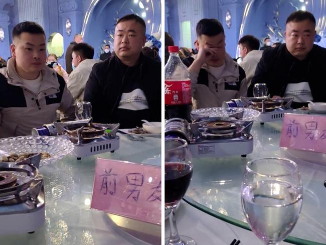 A bride in China has gone viral for brutally sitting her former lovers together at her wedding reception. Picture: Australscope