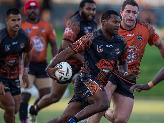 David Tabuai at the 2024 Deadly Cup Carnival between the Indigenous All Stars and Territory All Stars. Picture: Pema Tamang Pakhrin