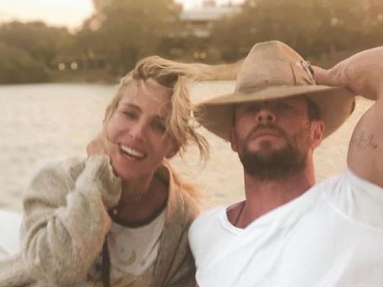 Stefanovic is believed to have signed with the management company representing Chris Hemsworth, pictured with wife Elsa Pataky. Picture: Instagram