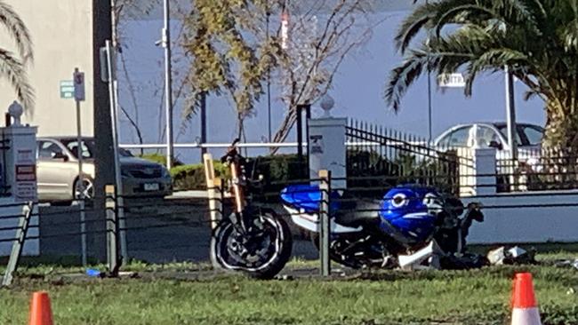 A motorcyclist has been killed after a collision with a car on the Hume Highway. Picture Kirra Grimes