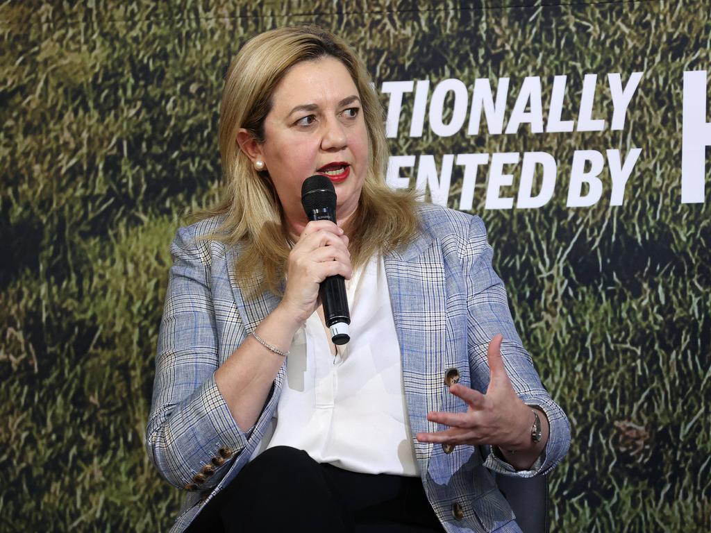 Premier Annastacia Palaszczuk pledges $92 million to overhaul the Rockhampton Hospital mental health facility at The Courier-Mail Bush Summit in Rockhampton. Picture; Liam Kidston