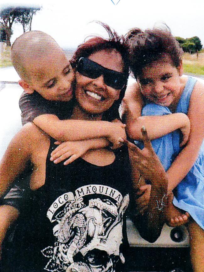 Adeline Yvette Rigney-Wilson and her children Amber and Korey.