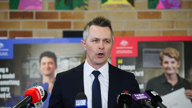 Education Minister Jason Clare’s department has told unions and childcare providers they will have to wait until May to learn the government’s position on a wage wise. Picture: NCA Newswire /Gaye Gerard