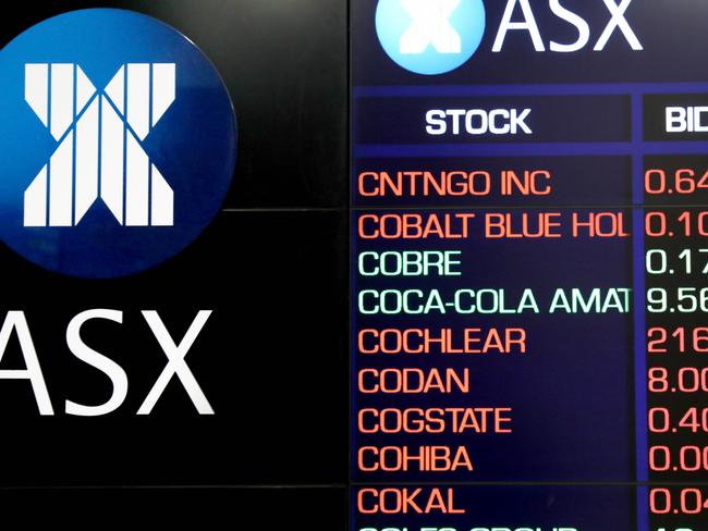 SYDNEY, AUSTRALIA - NewsWire Photos JULY 6: The screens pictured around 4pm in the public area at the Australian Stock Exchange, Bridge Street, Sydney.Picture by Damian Shaw