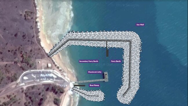 An artist impression of the new Mandorah Jetty. Picture: Supplied