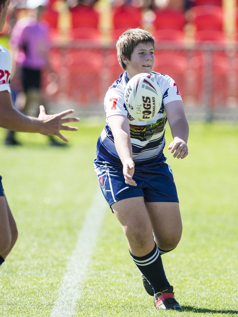 Calan Anderson of Brothers against Valleys in under-13 boys Toowoomba Junior Rugby League grand final at Clive Berghofer Stadium, Saturday, September 11, 2021. Picture: Kevin Farmer