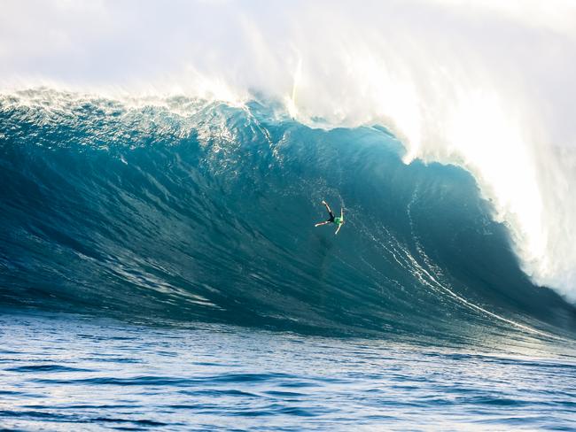 Jamie Mitchell goes over the falls.