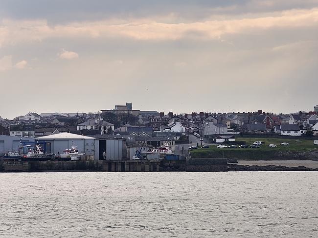 Suffering hardship ... the view from the sea of the town of Holyhead in North Wales. Picture: Ella Pellegrini