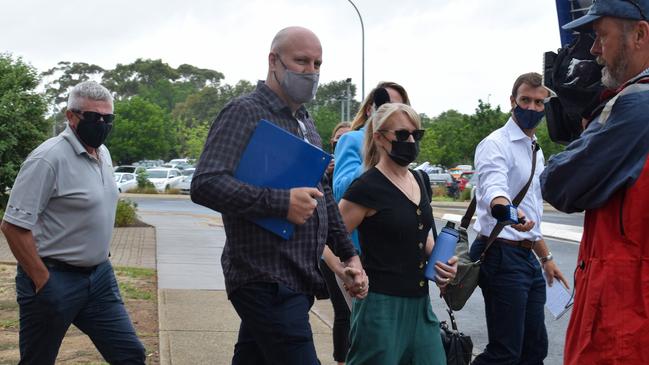 Andrew Allan Jaunay leaves the Elizabeth Magistrates Court on Wednesday, February 16. Picture: Jason Katsaras