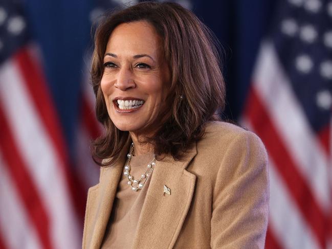 Democratic presidential nominee, U.S. Vice President Kamala Harris, speaks during a campaign rally at the PNC Music Pavilion on November 2. Picture: Justin Sullivan/Getty Images/AFP