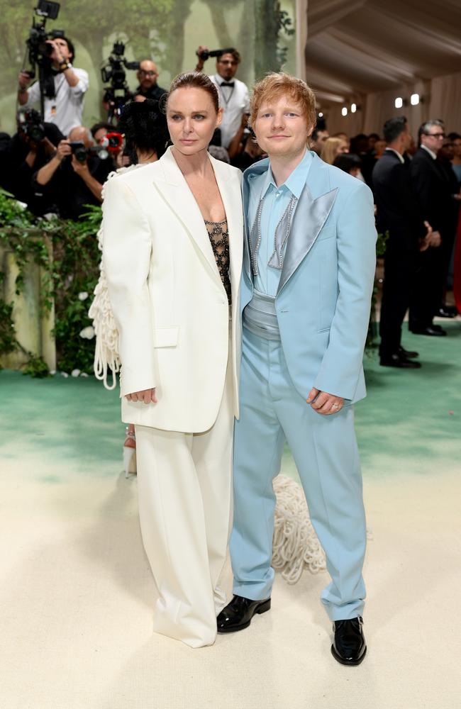 Stella McCartney and Ed Sheeran on the red carpet. Picture: Getty Images