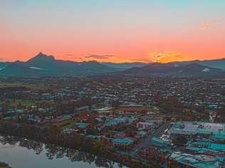 An aerial view of Murwillumbah. Picture: Josh Northeast