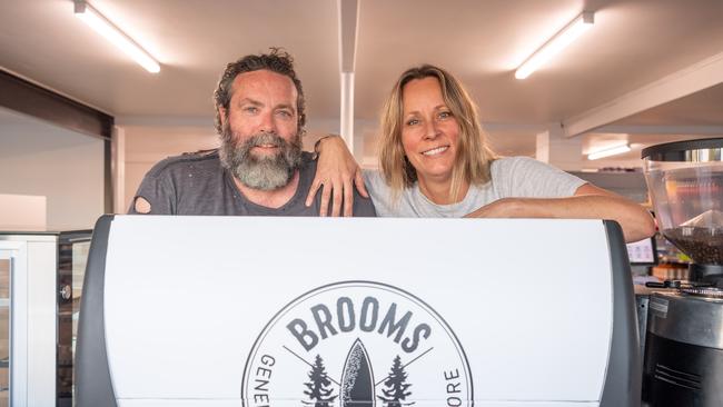 Brooms Head General Store owners Nathan and Ros Brown are almost ready to open. Picture: Adam Hourigan