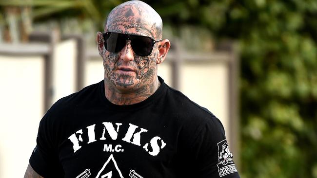 Finks bikie boss Brent James Reker. Picture: Nicole Garmston