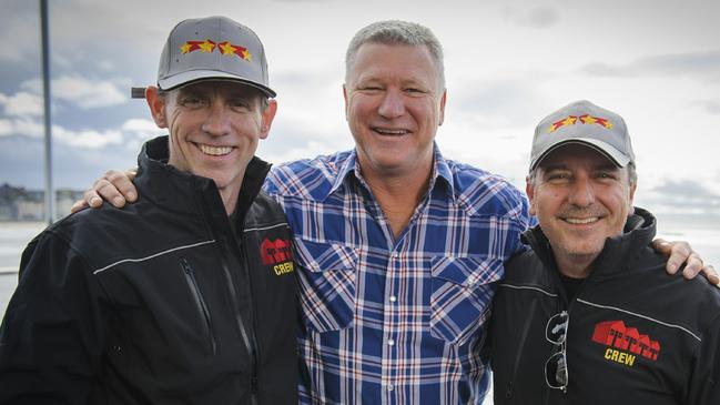 Undated image of David Barbour, Scott Cam, Julian Cress (L- R) supplied by Sarah Armstrong