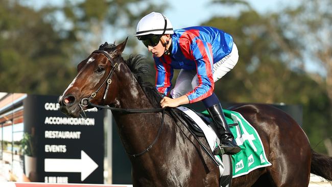 WYONG, AUSTRALIA - JANUARY 11: Billy Loughnane riding Yorkshire win Race 10 Royal Hotel Wyong during Sydney Racing: Wyong 150th Anniversary And The Lakes Race Day at Wyong Racecourse on January 11, 2025 in Wyong, Australia. (Photo by Jeremy Ng/Getty Images)