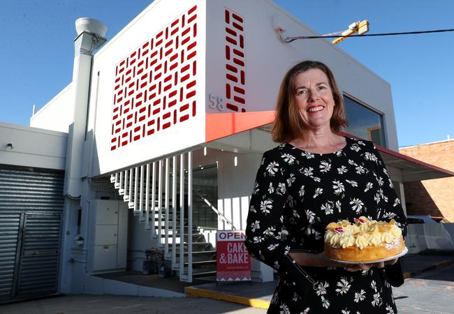 Jocelyn Hancock at her new Cake &amp; Bake store in Teneriffe. Picture: Tara Croser