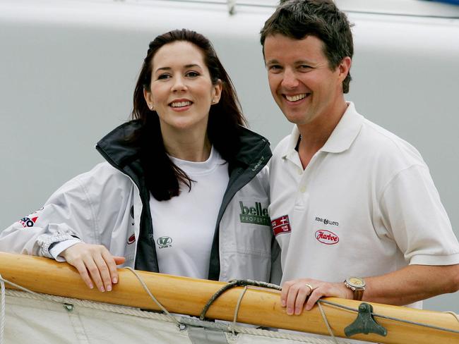 The couple, who have a shared love of sailing, on a yacht on Sydney Harbour in 2005. Picture: Supplied