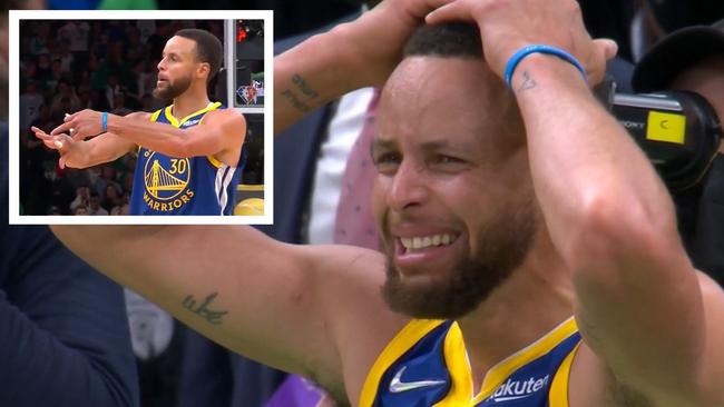 Steph Curry was in tears as the Warriors won a fourth title in eight years. Photo: Fox Sports