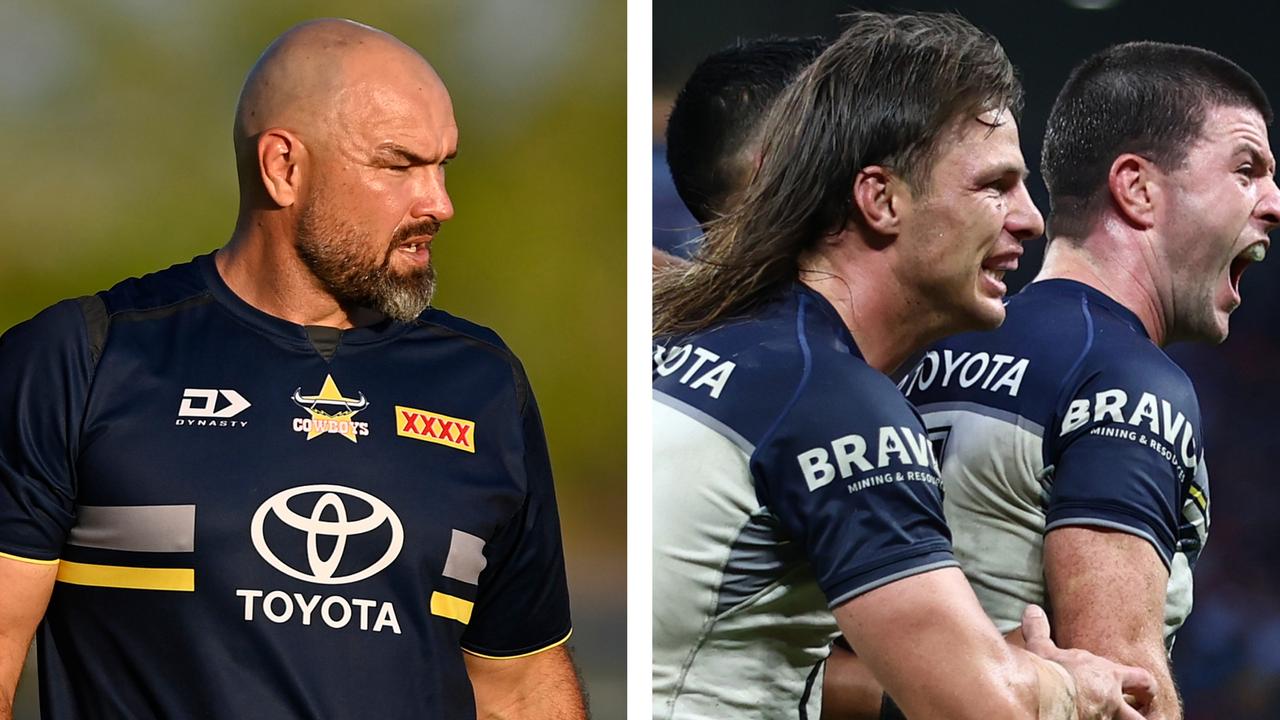 NRL 2023: North Queensland Cowboys, Todd Payten, Roosters, Scott  Drinkwater, Reuben Cotter, training session, wrestling, how did they turn  it around