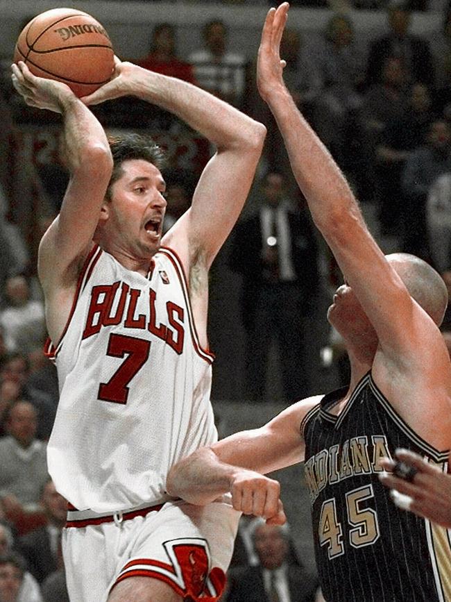 Bogut shares Croatian heritage with Bulls star Toni Kukoc. Picture: AP