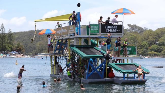 Jungle Float at Tallebudgera has been causing issues between locals. Picture Glenn Hampson.