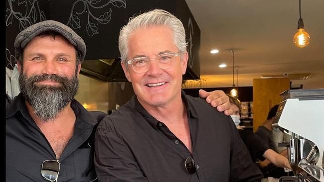 Actor Kyle MacLachlan with Dimitri Piliouras in Brisbane. Picture: Instagram