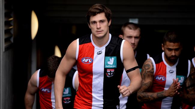 St Kilda captain Jack Steele’s leadership is exemplary. Picture: Steve Bell/AFL Photos