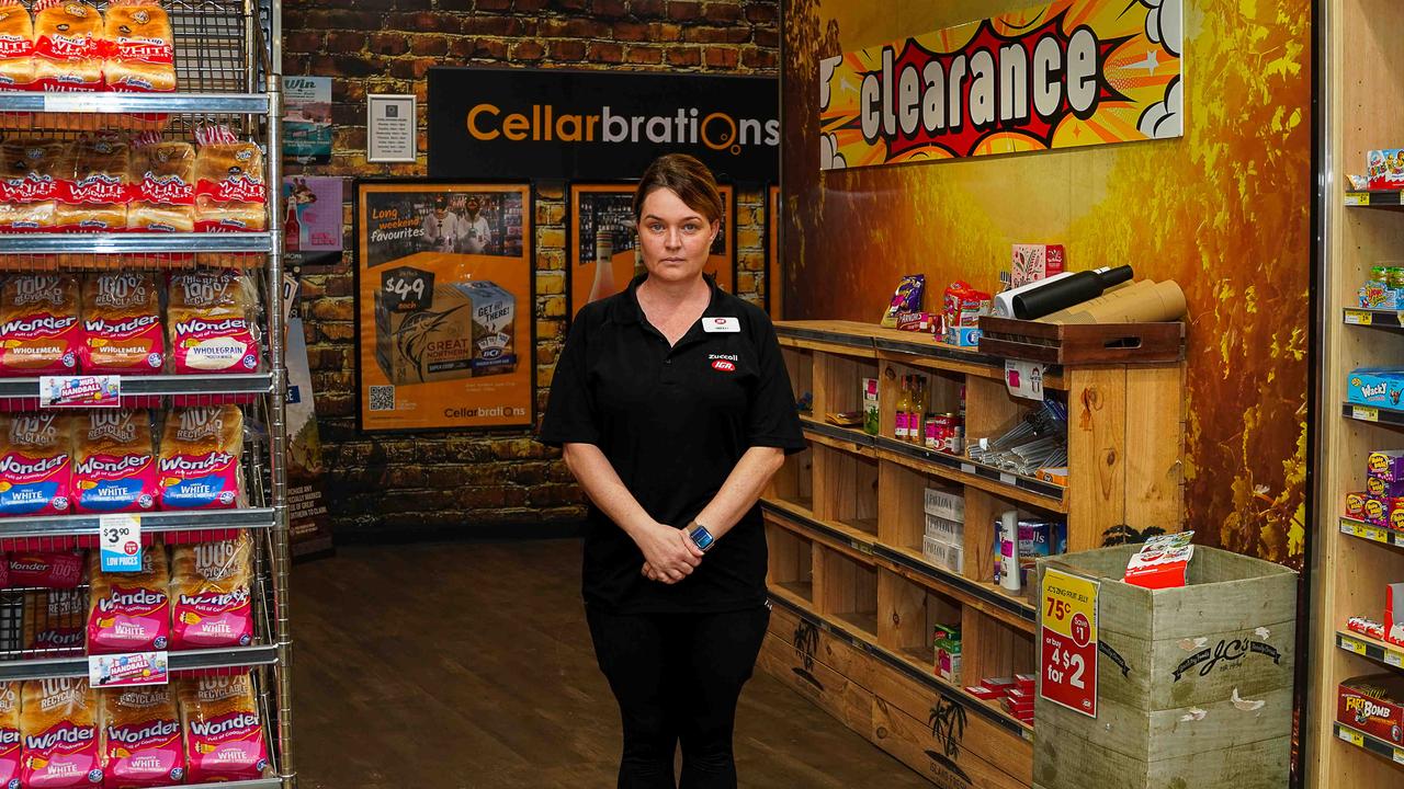 Shelly Lay of Zuccoli IGA has also been forced to make snap closures of her store’s Cellarbrations in order to stay under the quarterly 25 per cent cap. Picture: PEMA TAMANG Pakhrin