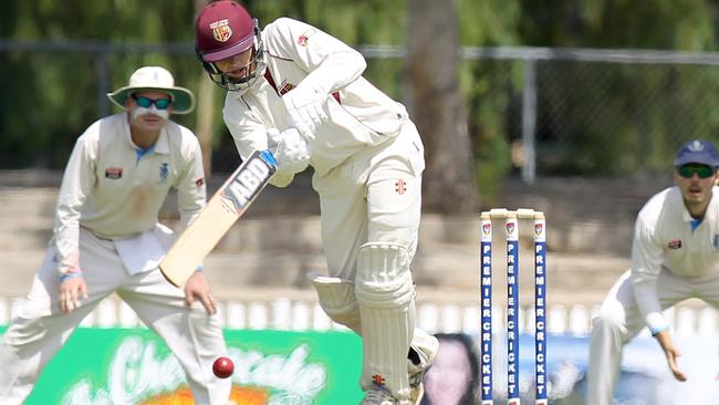 Prospect's Paul Wasiewicz on-drives against Sturt. Picture: Dean Martin