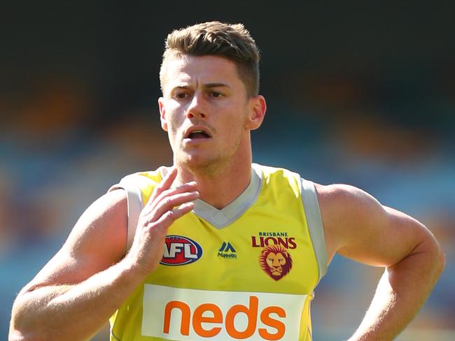 BRISBANE, AUSTRALIA - AUGUST 06: Dayne Zorko runs during a Brisbane Lions AFL training session at The Gabba on August 06, 2019 in Brisbane, Australia. (Photo by Chris Hyde/Getty Images)