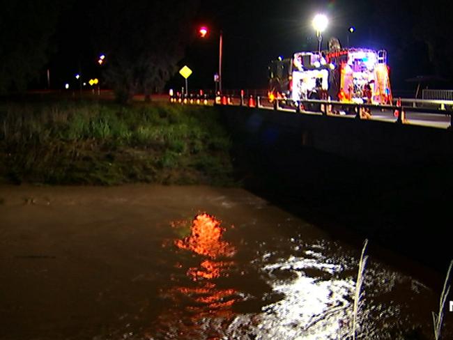 A 69-year-old farmer has died after he was swept away in floodwaters near Killarney. Picture: 7 News