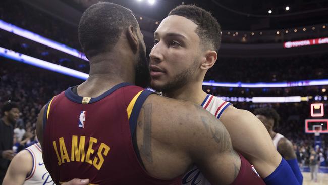 Both LeBron James and Ben Simmons are finalists in NBA awards. Picture: Getty Images/AFP