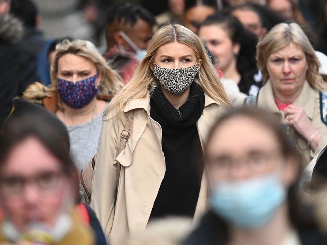 Oxford Street in central London as Brits have been told to return to work to boost the economy. Picture: AFP