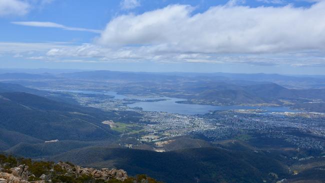 Views of Hobart from Mount Wellington. Tasmania, Australia. Picture: Rae Wilson