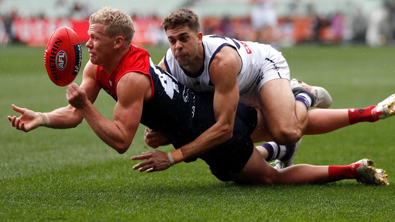 Stephen Hill injured his hamstring against the Demons. Picture: Getty