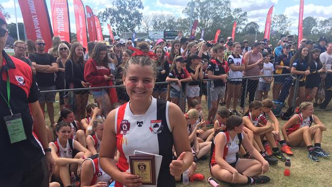 Morningside's Charlotte Blacker was best on ground in a losing grand final effort.