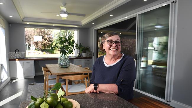 Jayne Bartsch at the 8 Bernhardt Cres, Hahndorf home she is selling and hoping to fetch more than $1m for. Picture: Tricia Watkinson