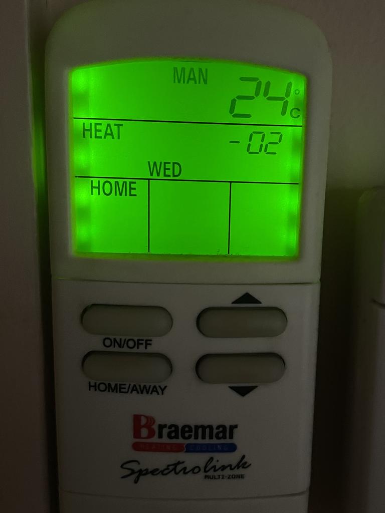 When the heating was working. Picture: Supplied