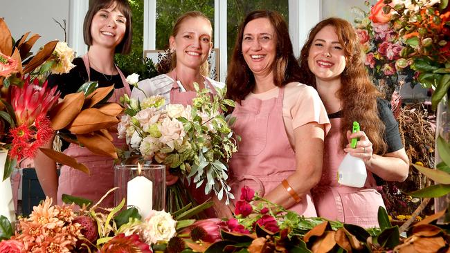 Bonnie Keats, Julia O'Rourke, Jessica Ryall, Elle Skinner New England Flower Co at Kenmore for Best of Brisbane Thursday February 16, 2022. Picture, John Gass