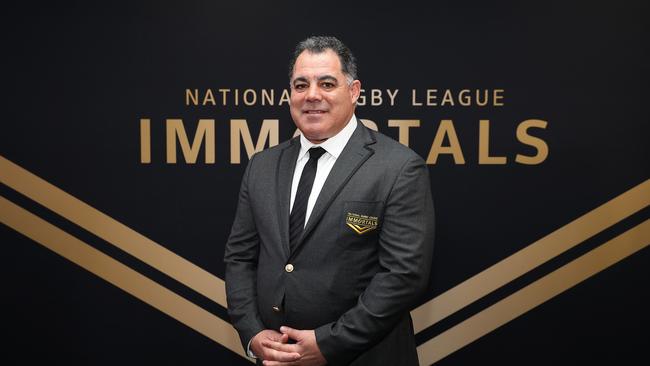 Mal Meninga was inducted as the thirteenth Immortal at the 2018 NRL Hall of Fame Induction at the SCG. Picture: Brett Costello