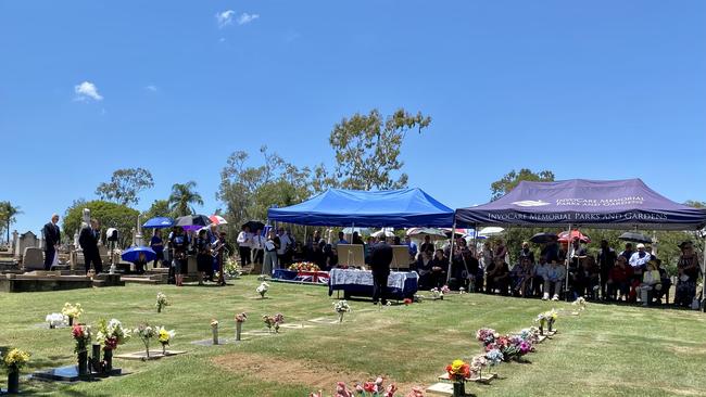 Family, friends and the Lockyer Valley community gathered to farewell icon Greg Steffens who passed away in late 2020. Photo: Hugh Suffell.