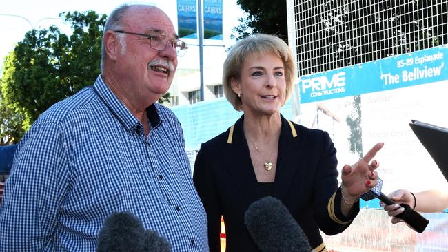 Warren Entsch with Minister for Skills and Vocational Education Senator Michaelia Cash. Picture: Peter Carruthers.