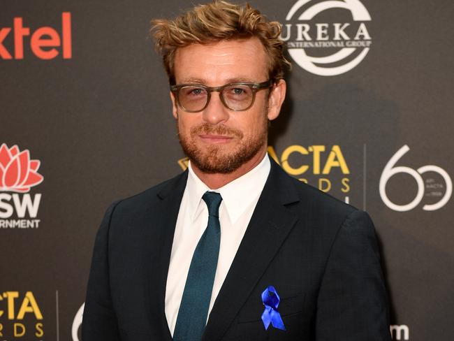 Simon Baker at AACTA Awards in Sydney in December. Picture: AAP