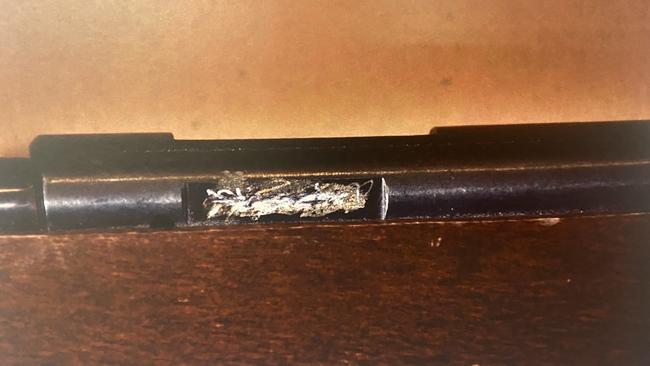 A court-released photos of the firearm found in Brougham’s possession. Picture: District Court